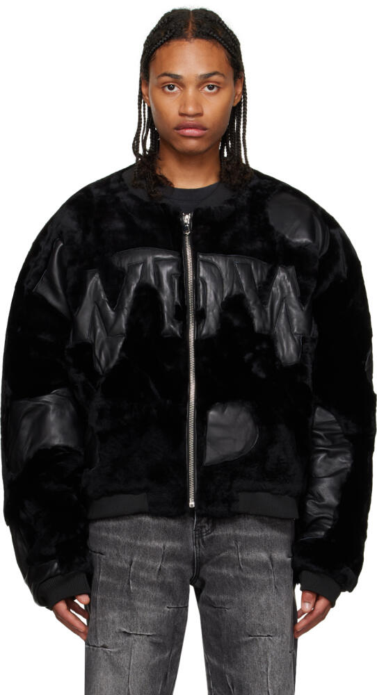 Who Decides War Black WDW Digi Shearling Bomber Jacket Cover