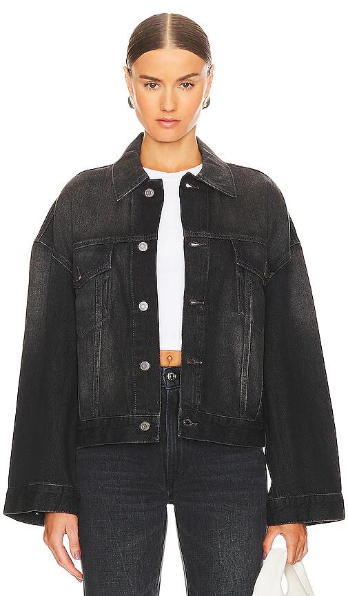 GRLFRND Christi Oversized Denim Jacket in Black Cover