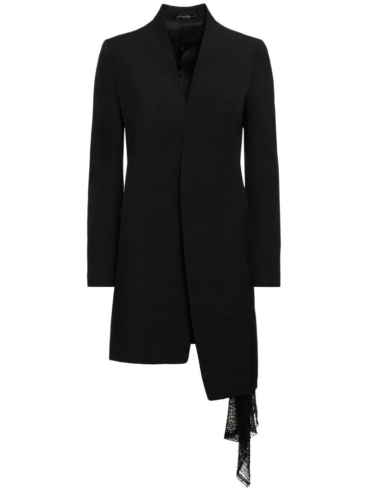 YOHJI YAMAMOTO Asymmetric Wool Gabardine Jacket Cover