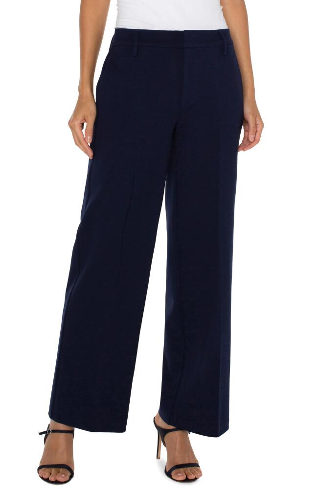 Liverpool Los Angeles Kelsey Wide Leg Knit Trousers in Cadet Blue Cover