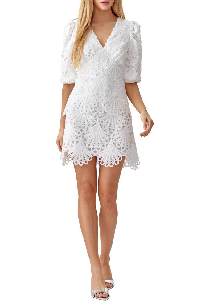 Adelyn Rae Harper Lace Minidress in White Cover