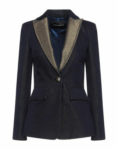 Frankie Morello Woman Blazer Blue Cotton, Elastane Cover