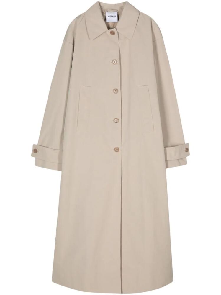 ASPESI side-slits trench coat - Neutrals Cover