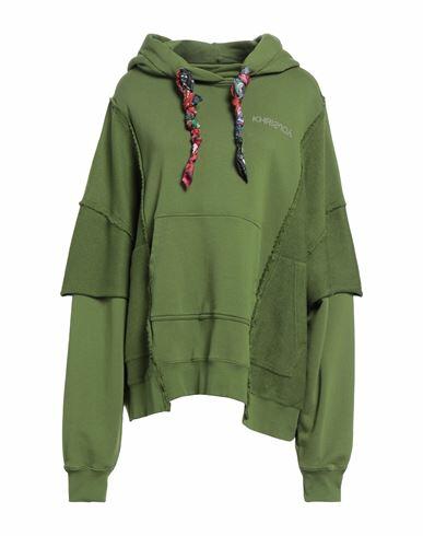 Khrisjoy Woman Sweatshirt Military green Cotton Cover