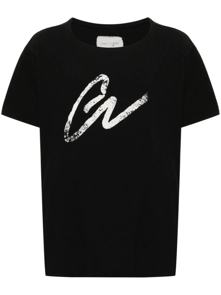 Greg Lauren logo-print cotton T-shirt - Black Cover