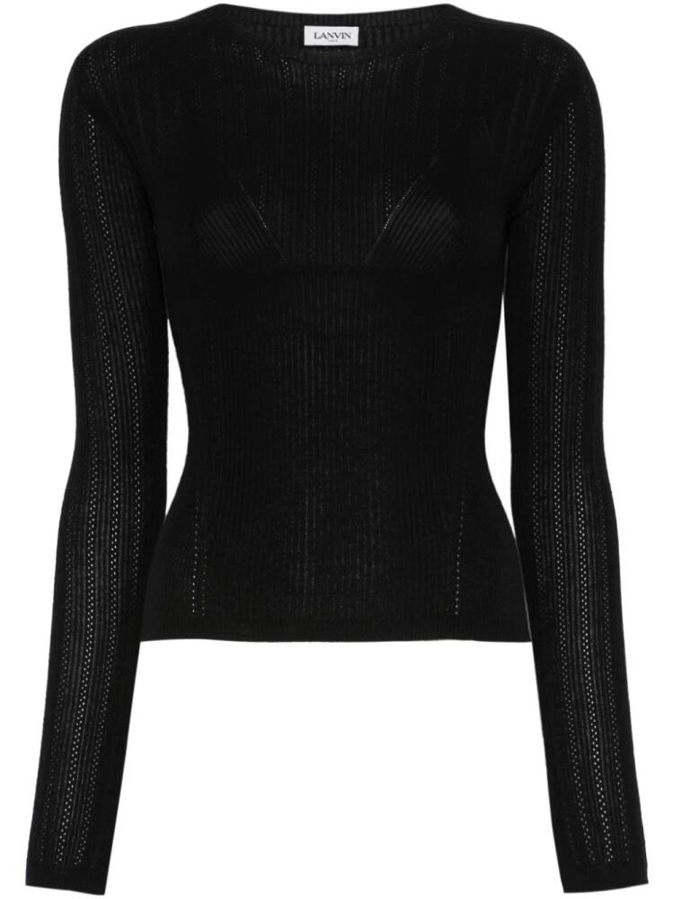 Lanvin ribbed-knit jumper - Black Cover