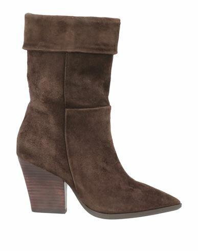 Lola Cruz Woman Ankle boots Dark brown Soft Leather Cover