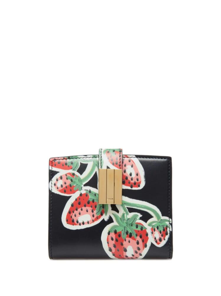 Bally Ollam strawberry-print leather wallet - Black Cover