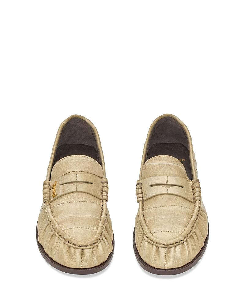 Saint Laurent Le Loafer Penny Slippers in Eel Cover