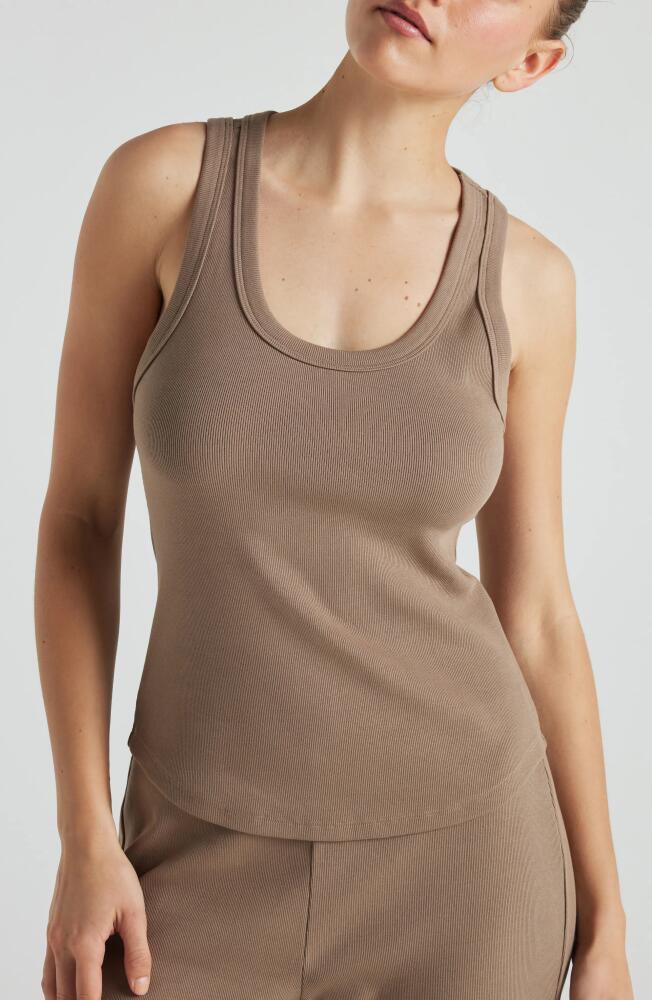 Losano Serene Rib Tank in Pine Bark Cover