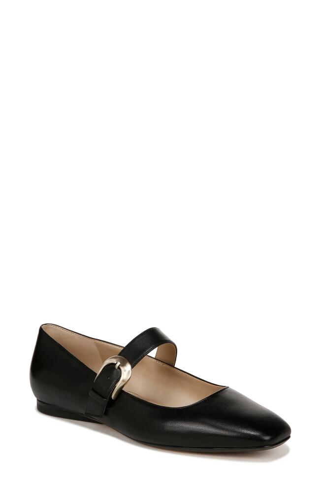 27 EDIT Naturalizer Carter Mary Jane Flat in Black Leather Cover