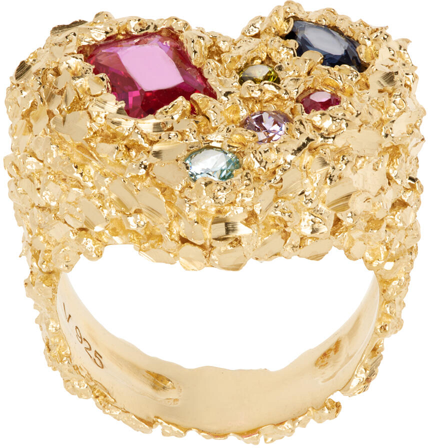 Veneda Carter Gold VC035 Multi Stone Heart Ring Cover