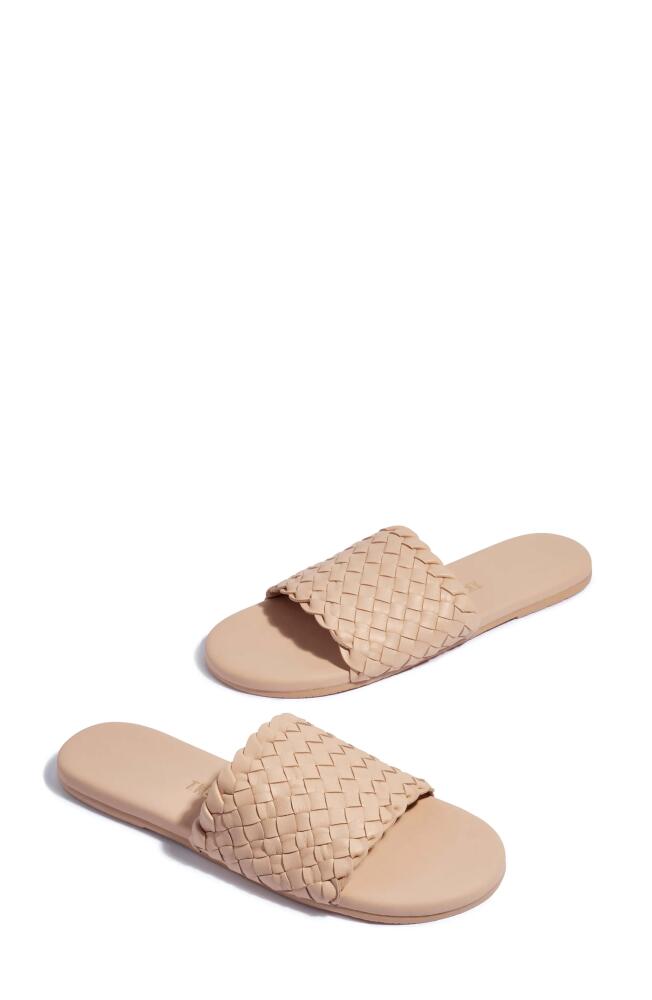 TKEES Betty Woven Slide Sandal in Rose Cover