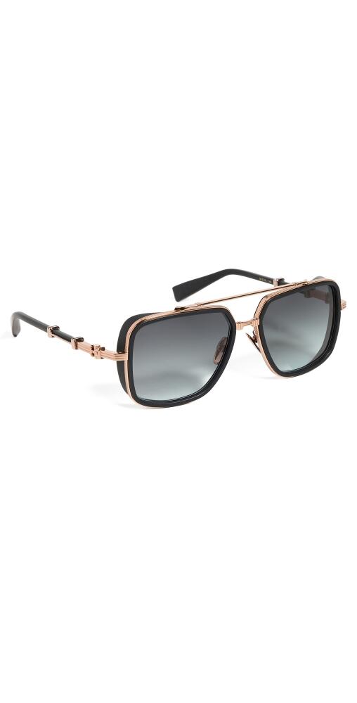 Balmain Officier Sunglasses Rose Gold/Black Cover