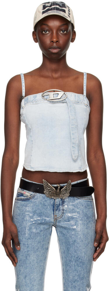 Diesel Blue De-Lucy-S Denim Tank Top Cover