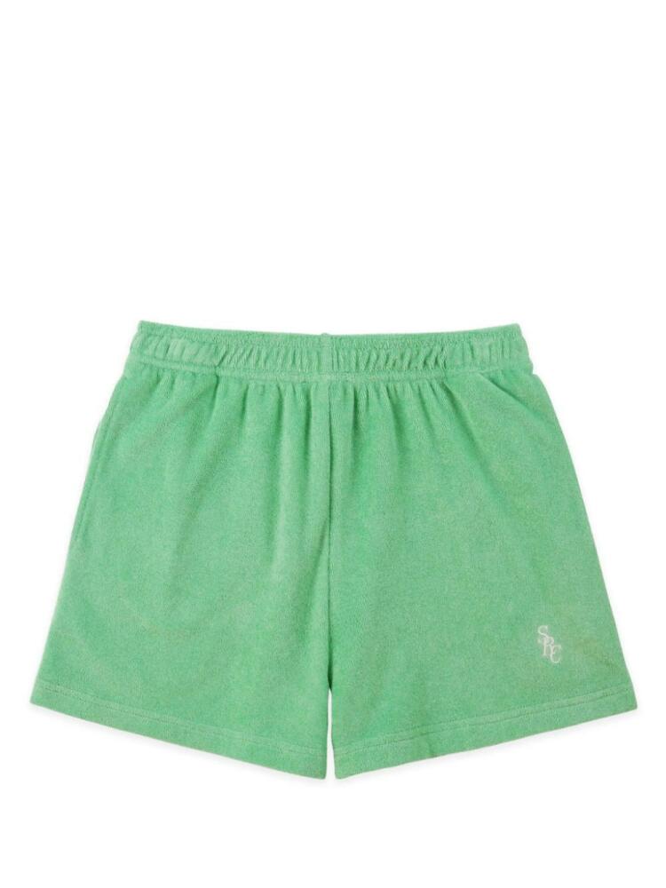 Sporty & Rich SRC cotton track shorts - Green Cover