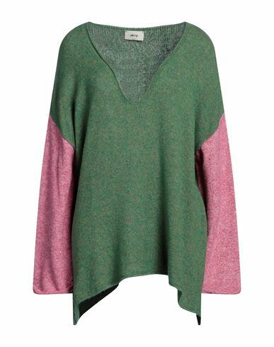 Akep Woman Sweater Green Polyester, Polyamide, Cotton, Wool, Synthetic fibers Cover