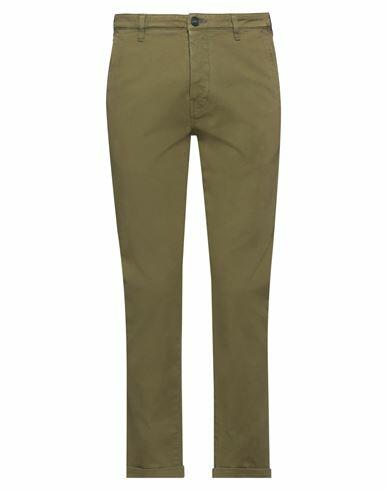 Pence Man Pants Military green Cotton, Elastane Cover