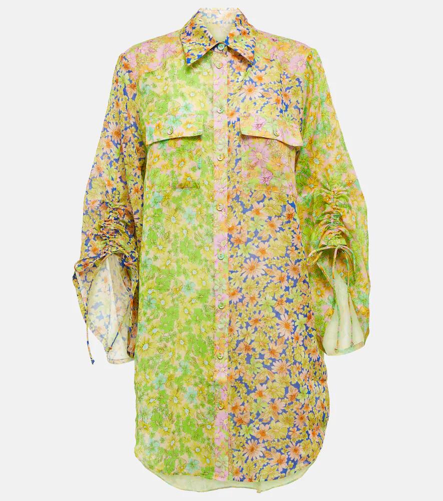 Alémais Oversized floral spliced shirt Cover