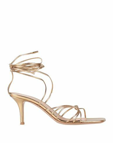 Gianvito Rossi Woman Sandals Gold Leather Cover