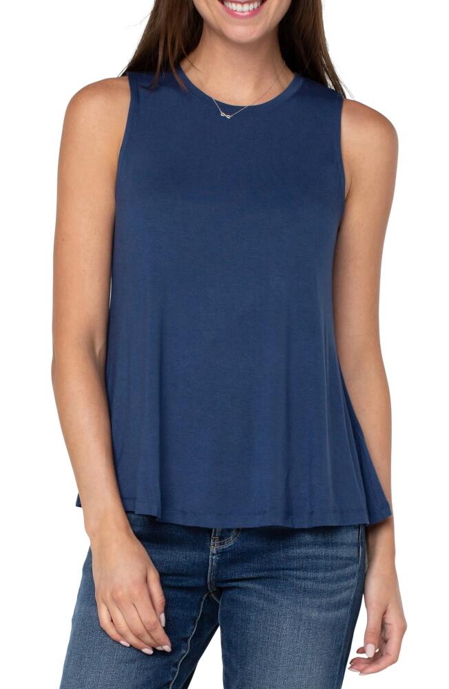 Liverpool Los Angeles Sleeveless Knit Top in Night Sky Blue Cover