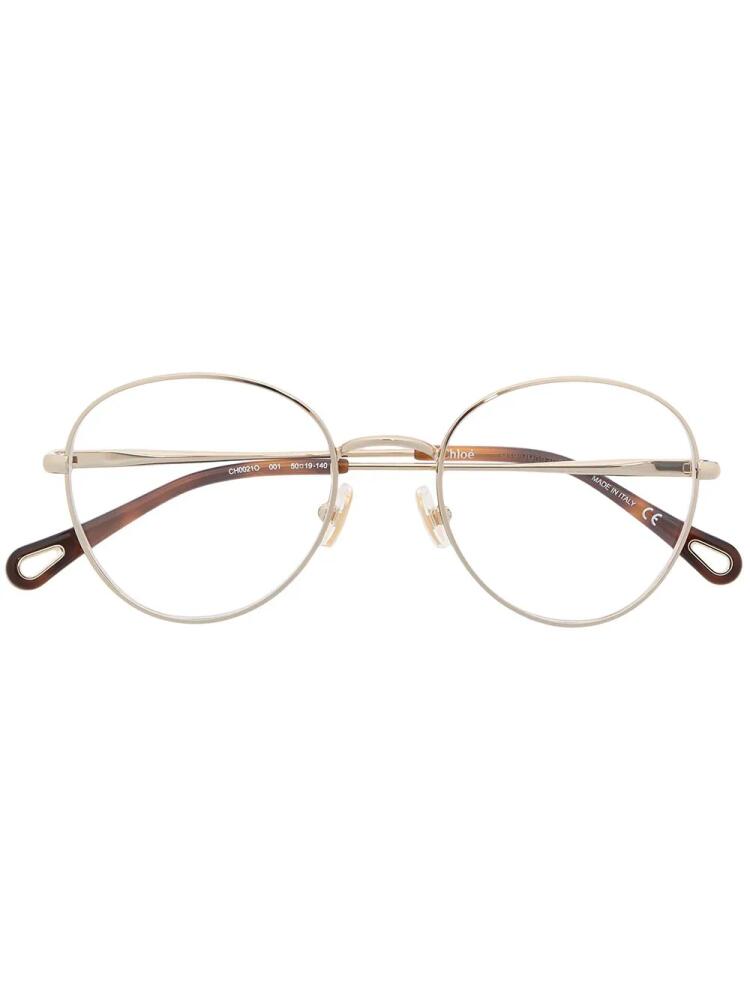 Chloé Eyewear round wire-frame glasses - Gold Cover