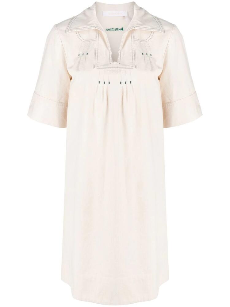 See by Chloé short-sleeve embroidered minidress - White Cover