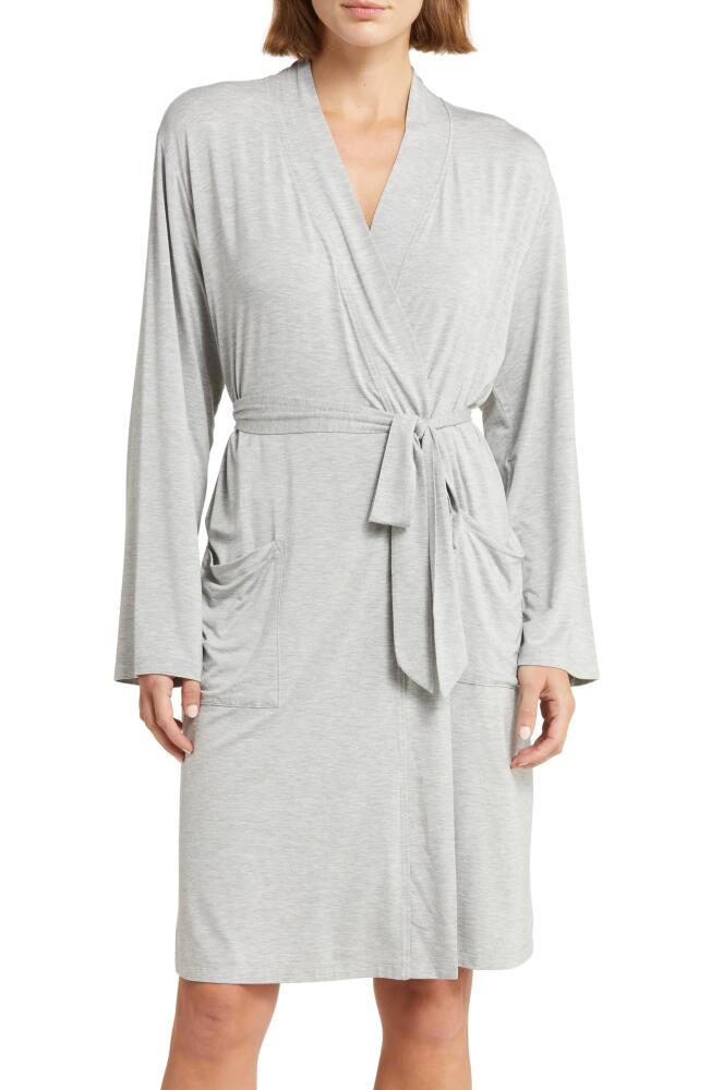 barefoot dreams Tie Waist Jersey Robe in He Gray Cover