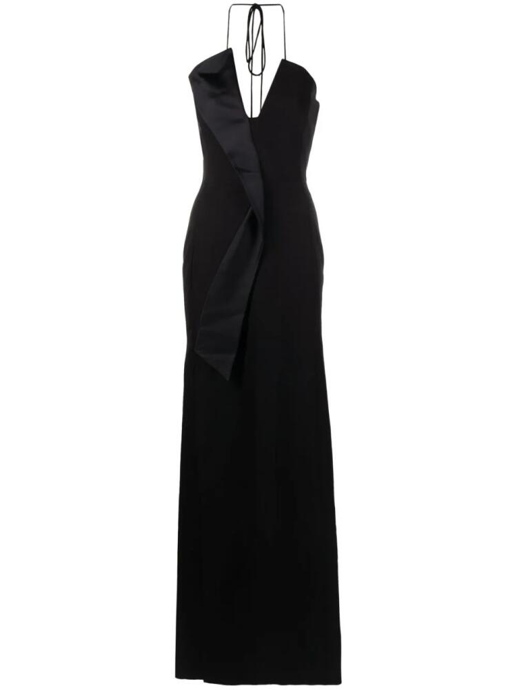 Genny V-neck sleeveless long dress - Black Cover