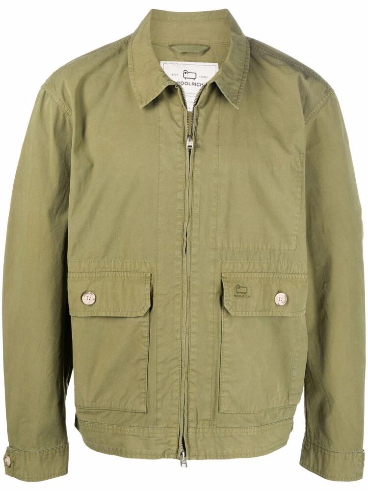 Woolrich zip-up bomber jacket - Green Cover