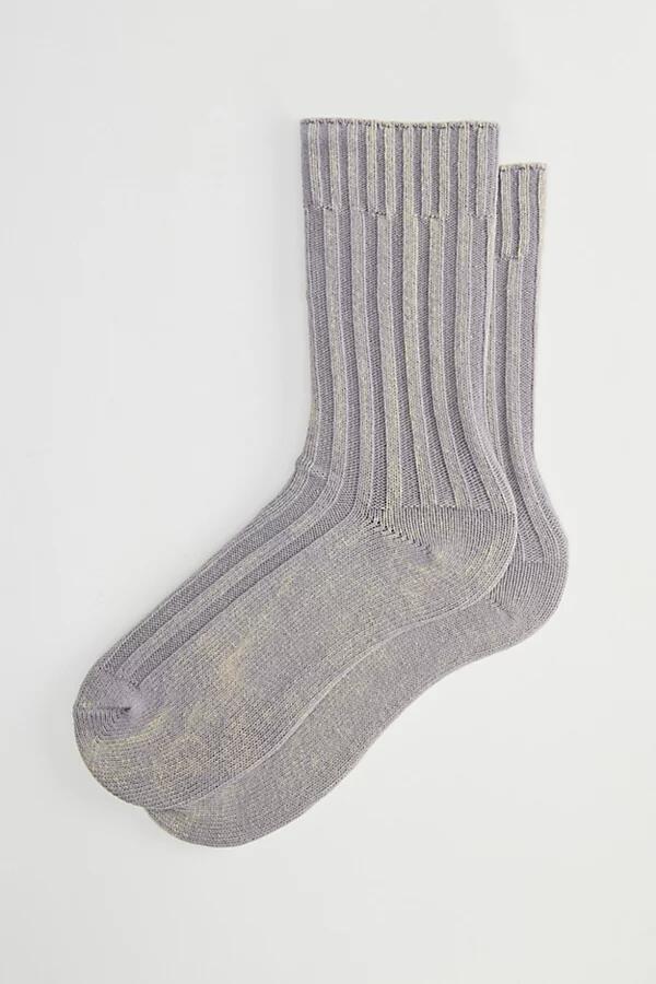 Thick Ribbed Overdyed Sock in Lilac Cover