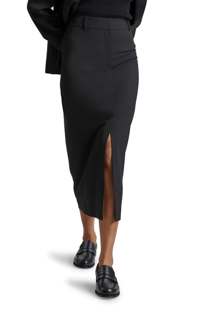 & Other Stories Wool Blend Midi Pencil Skirt in Black Cover