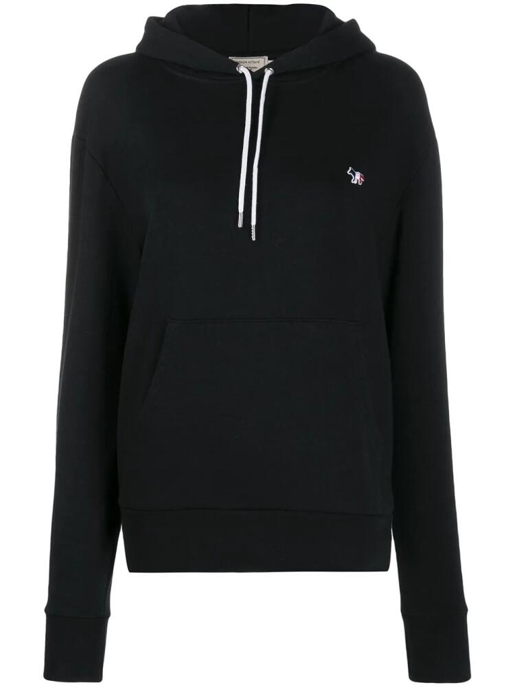 Maison Kitsuné fox patch hoodie - Black Cover