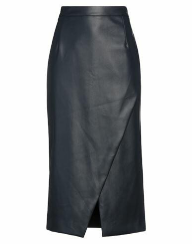 Jijil Woman Midi skirt Midnight blue Polyester, Polyurethane coated Cover