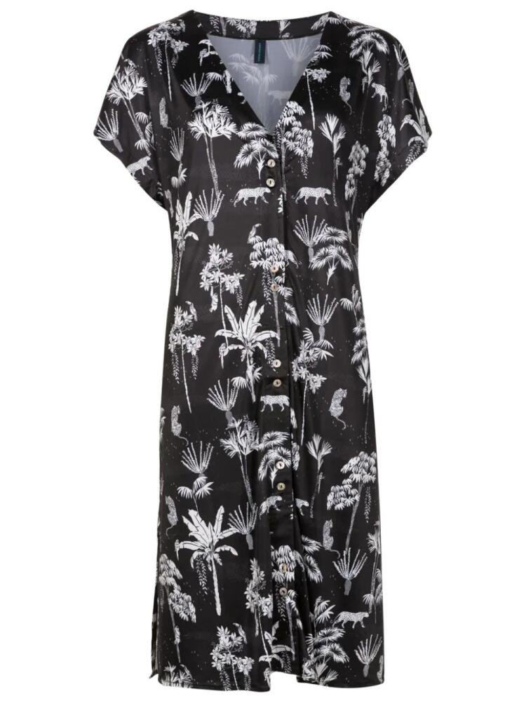 Lygia & Nanny Artemis botanical-print midi dress - Black Cover