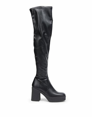 8 By Yoox Knee-high Platform Boots Woman Boot Black Polyurethane Cover