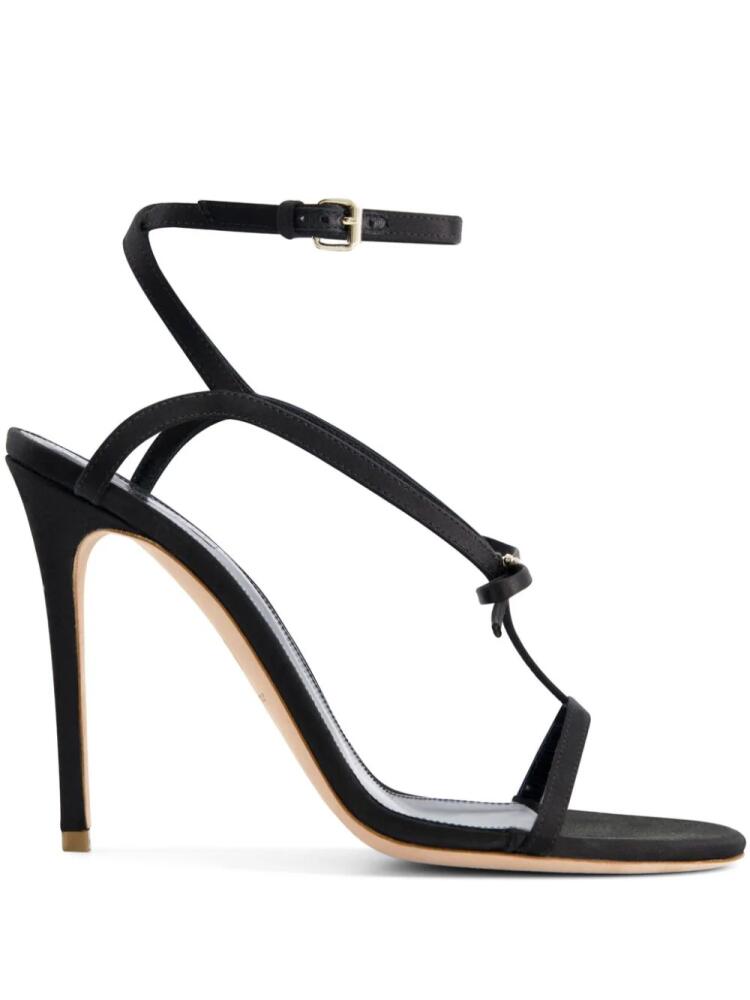 Giambattista Valli 90mm bow-embellished satin sandals - Black Cover