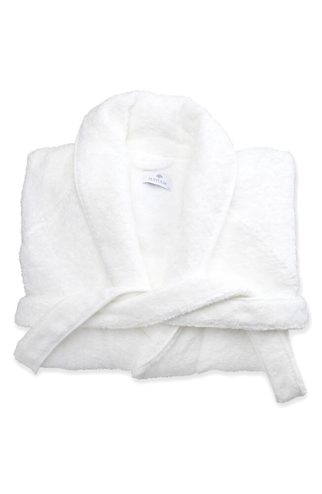 Matouk Cairo Terry Robe in White/White Cover