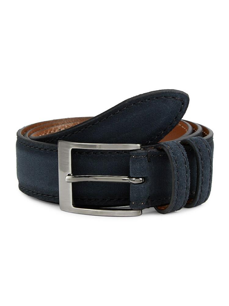 W. Kleinberg Men's 1.25" Suede Belt - Navy Cover