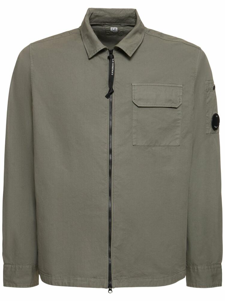 C.P. COMPANY Cotton Gabardine Zipped Overshirt Cover