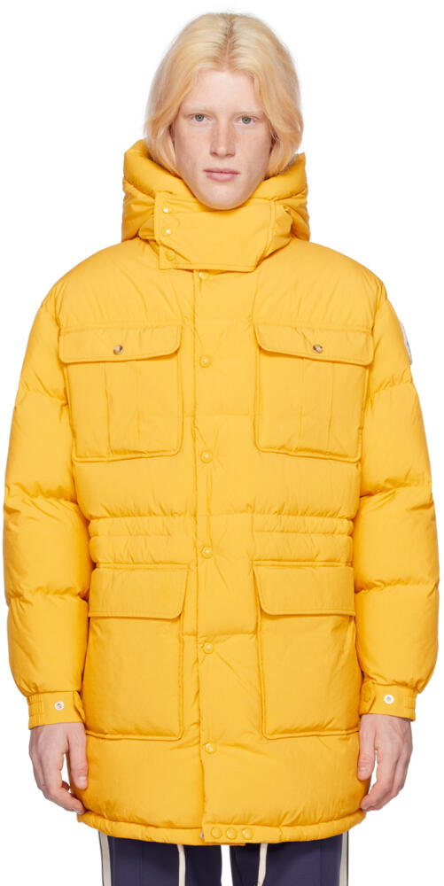 Moncler Genius Moncler x Palm Angels Yellow Pentaflake Down Coat Cover