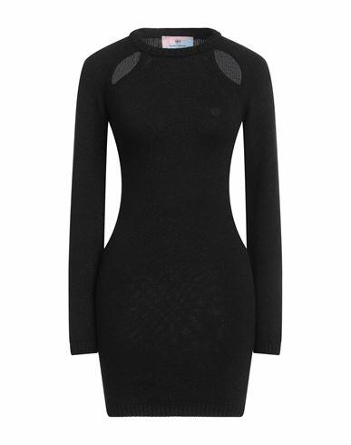 Chiara Ferragni Woman Mini dress Black Wool, Viscose, Polyamide, Cashmere Cover