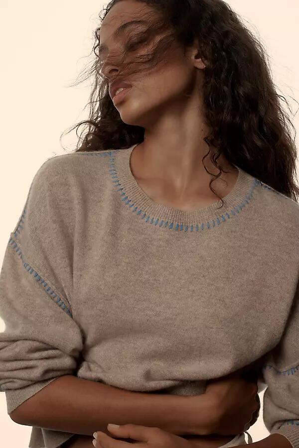 The Alani Cashmere Sweater by Pilcro: Cropped Crew-Neck Whipstitch Edition Cover