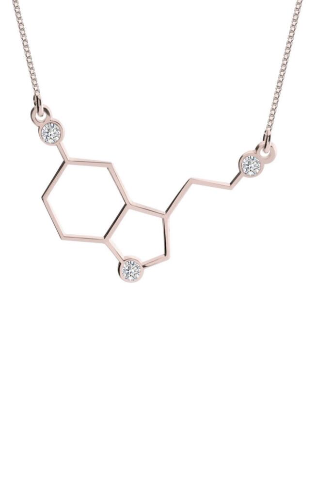 MELANIE MARIE Serotonin Pendant Necklace in Rose Gold Plated Cover