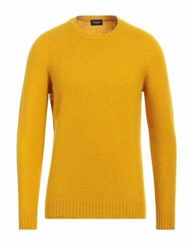 Drumohr Man Sweater Ocher Lambswool Cover