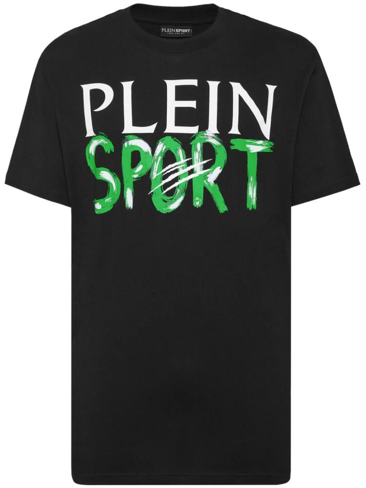 Plein Sport SS logo-print cotton T-shirt - Black Cover