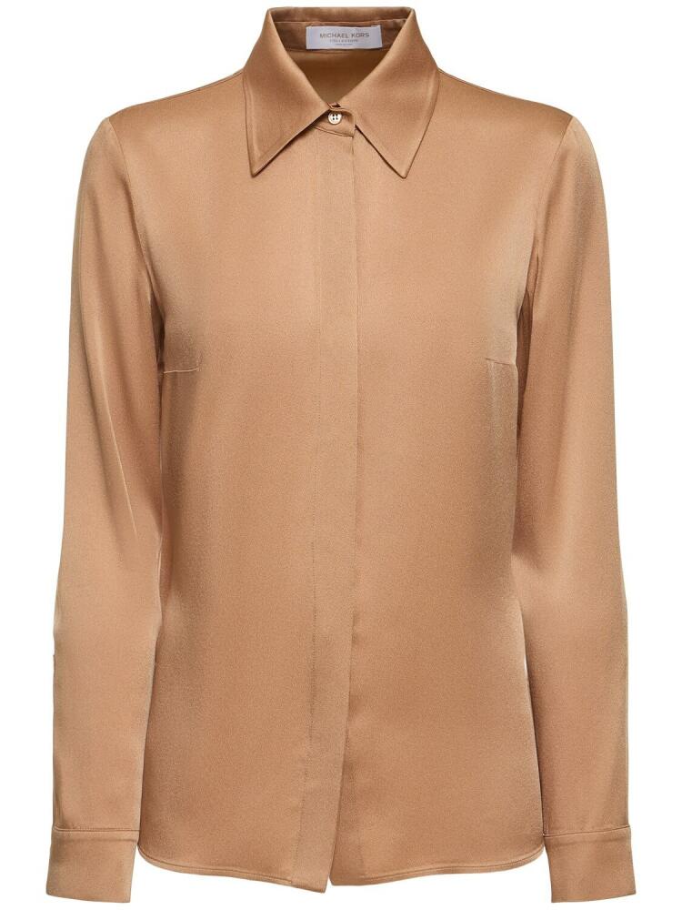 MICHAEL KORS COLLECTION Hansen Satin Shirt Cover