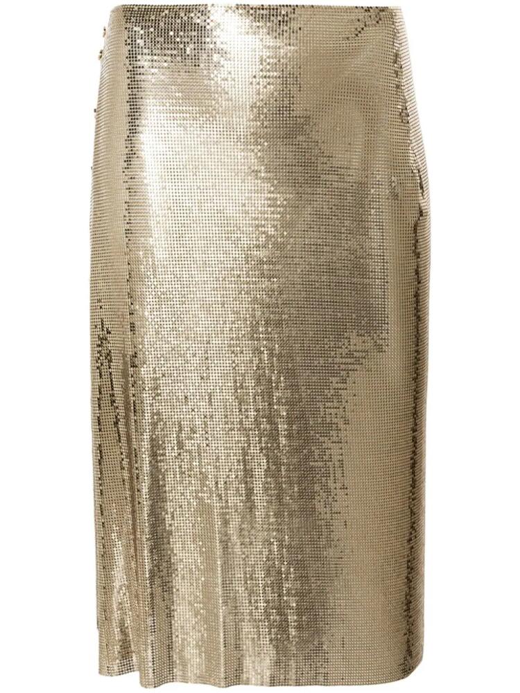 Rabanne Pression Chainmail midi skirt - Gold Cover