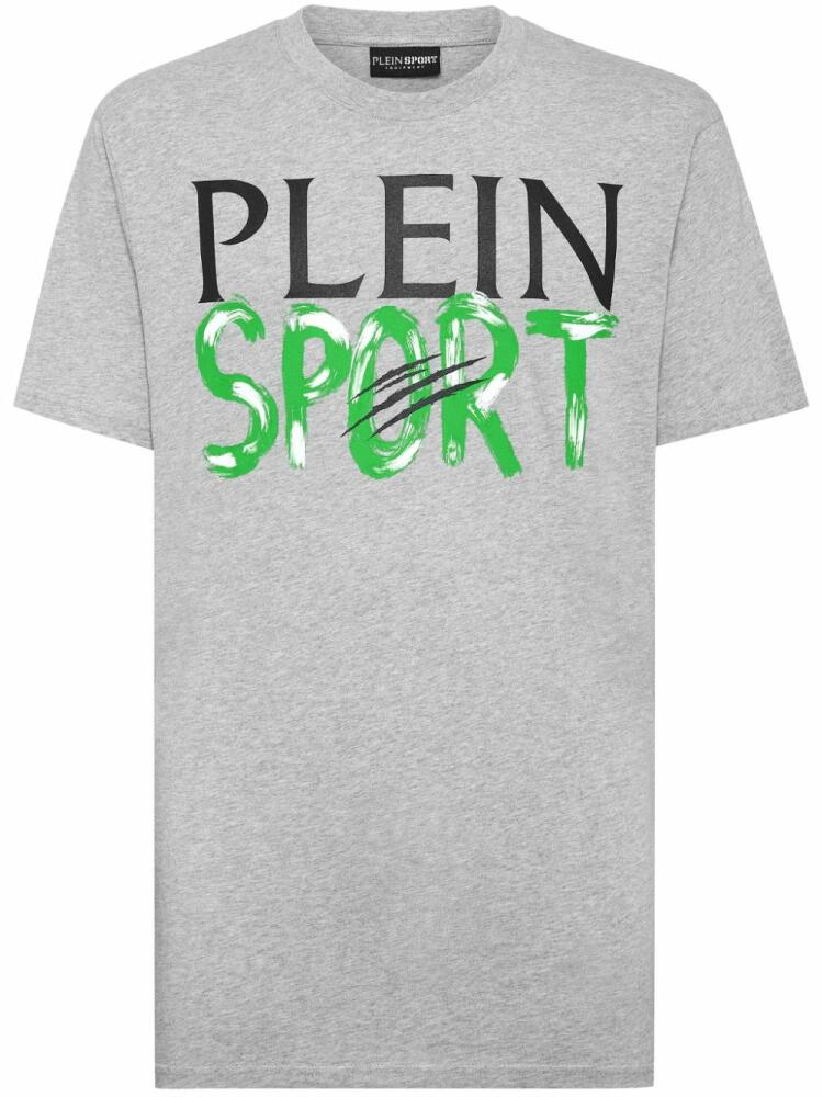 Plein Sport SS logo-print cotton T-shirt - Grey Cover