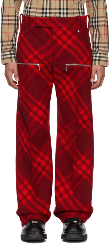 Burberry Red Check Trousers Cover